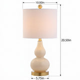 Anya 20.5" Mini Glass LED Table Lamp Ivory – DIM