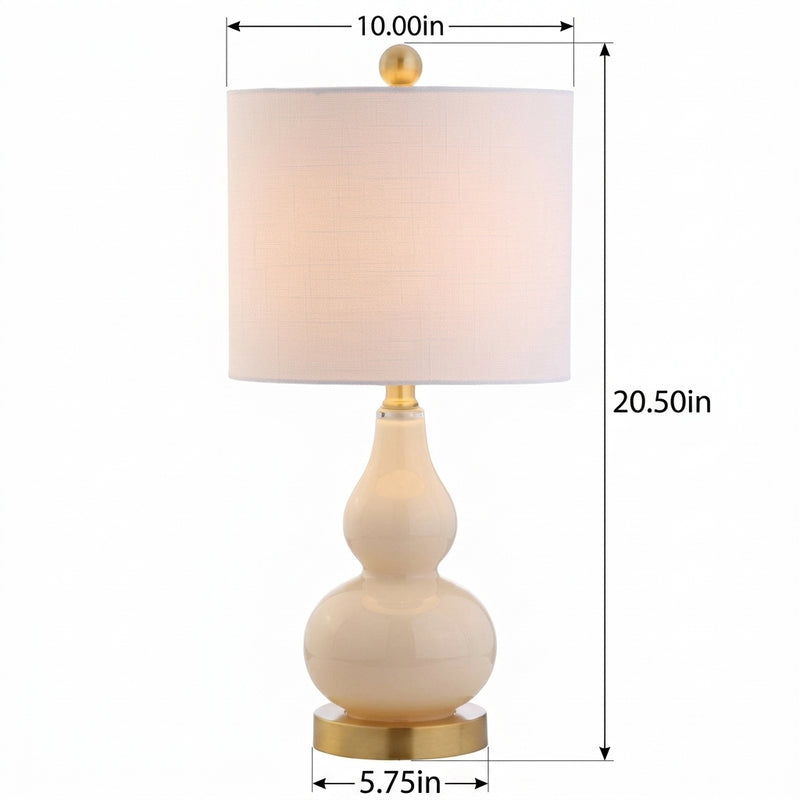 Anya 20.5" Mini Glass LED Table Lamp Ivory – DIM
