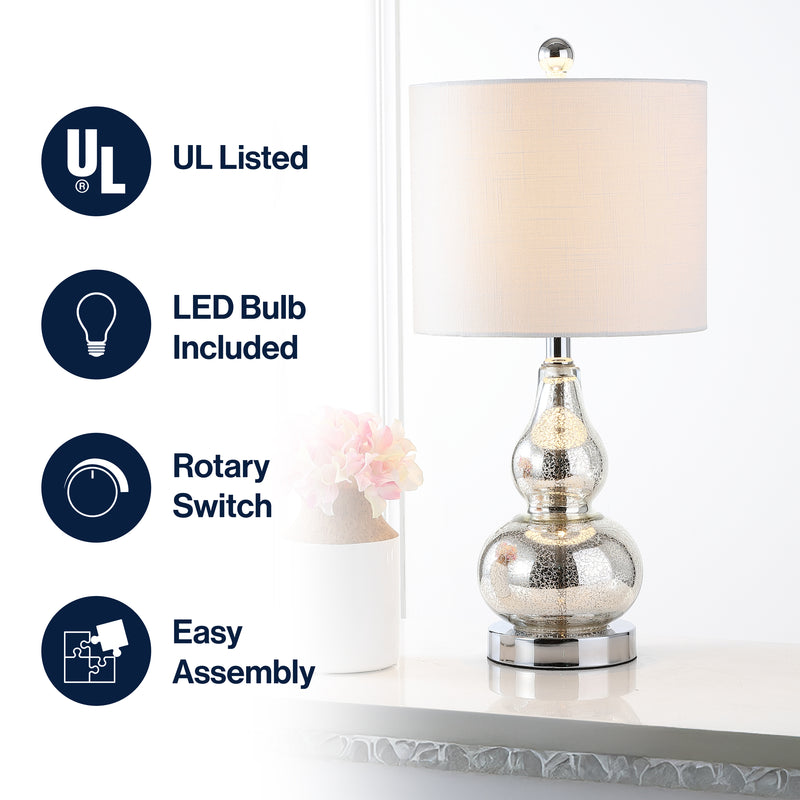Anya 20.5" Mini Glass LED Table Lamp