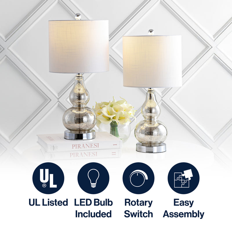 Anya 20.5" Mini Glass LED Table Lamp