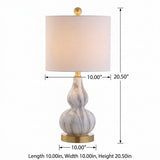 Anya 20.5" Mini Glass LED Table Lamp Black/White – DIM