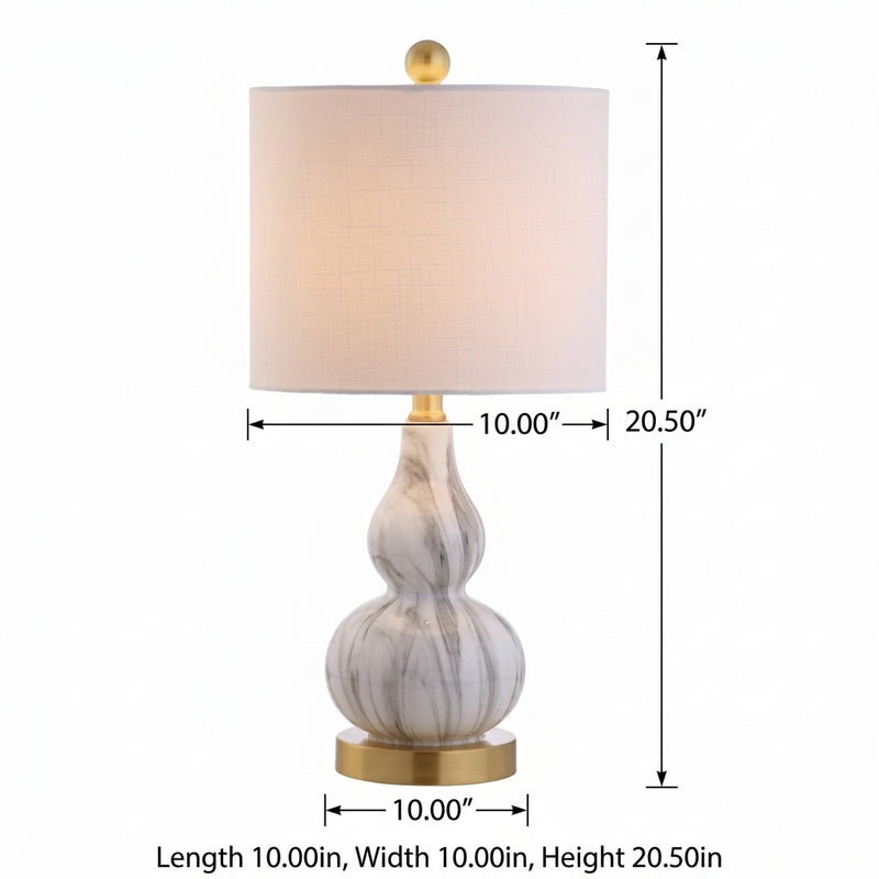 Anya 20.5" Mini Glass LED Table Lamp Black/White – DIM