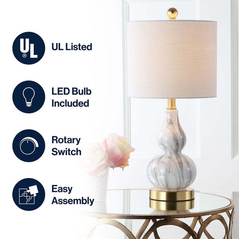 Anya 20.5" Mini Glass LED Table Lamp