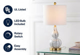 Anya 20.5" Mini Glass LED Table Lamp Black/White (Set of 2) – ICONS