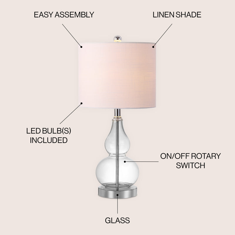 Anya 20.5" Mini Glass LED Table Lamp