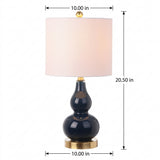 Anya 20.5" Mini Glass LED Table Lamp Navy – DIM