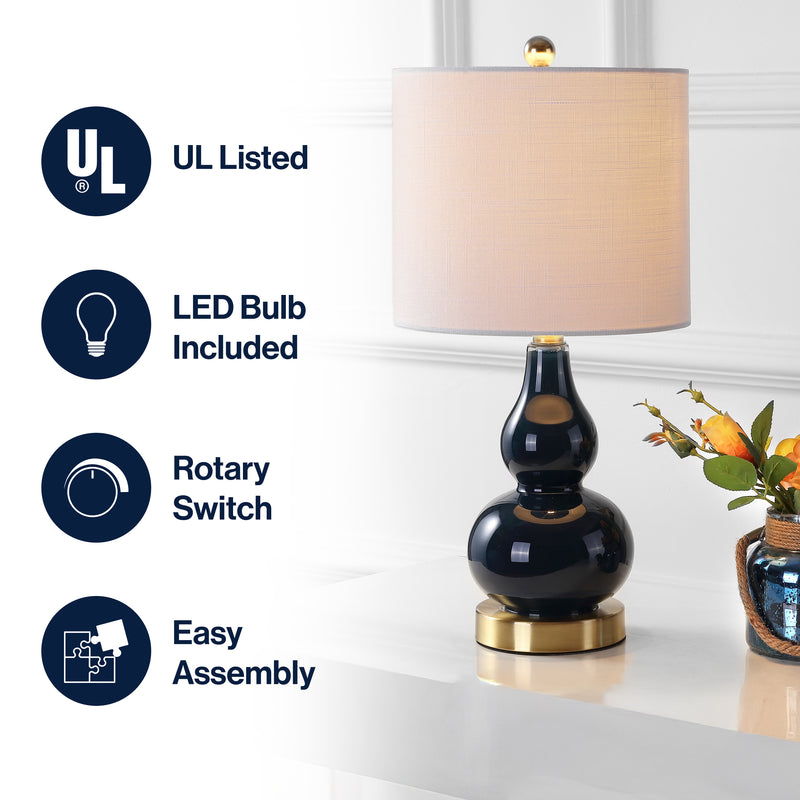 Anya 20.5" Mini Glass LED Table Lamp