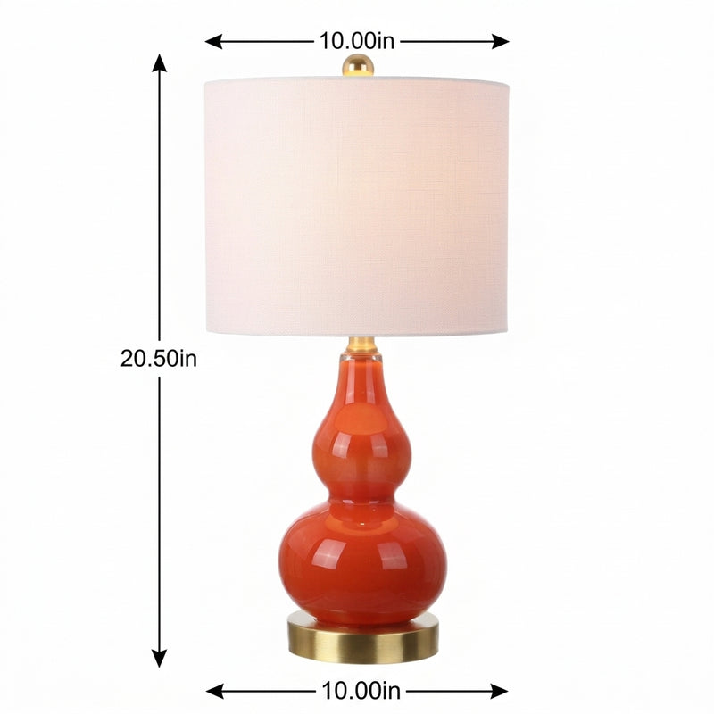 Anya 20.5" Mini Glass LED Table Lamp Sunset Orange – DIM