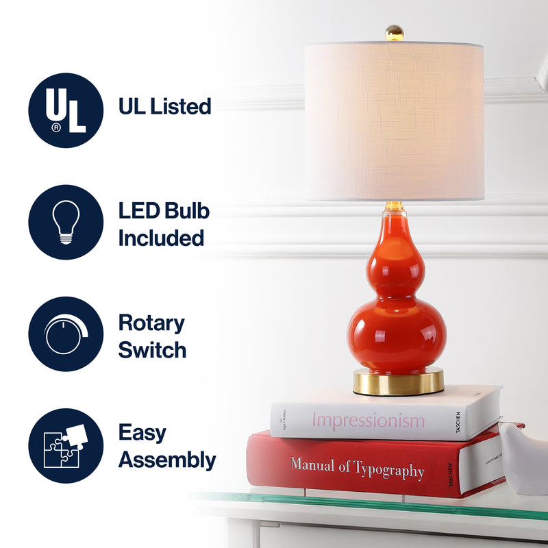Anya 20.5" Mini Glass LED Table Lamp