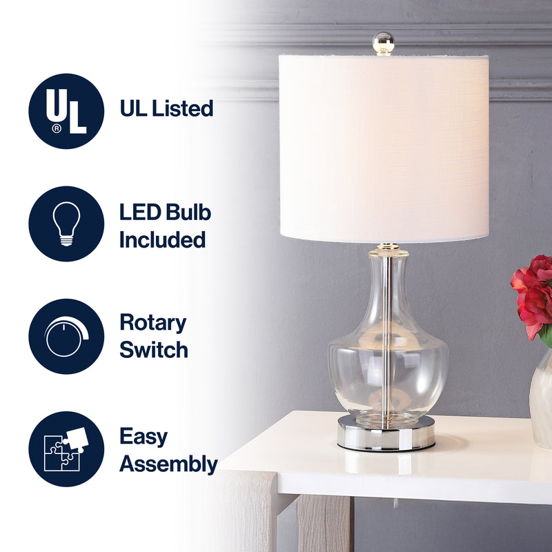 Colette 20" Mini Glass LED Table Lamp