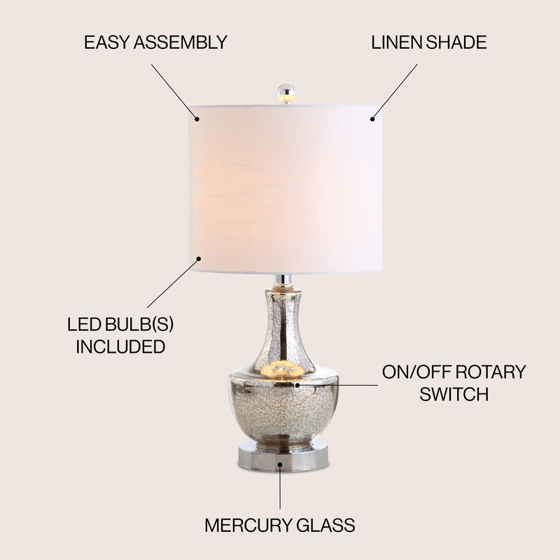 Colette 20" Mini Glass LED Table Lamp