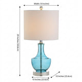 Colette 20" Mini Glass LED Table Lamp Amalfi Blue – DIM