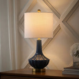 Parker 21.5" Ceramic Mini LED Table Lamp Brass/Blue – AI-ON