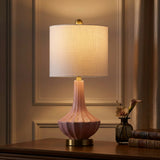 Parker 21.5" Ceramic Mini LED Table Lamp Brass/Pink – AI-ON