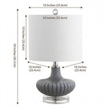 Kamille 18" Glass and Lucite LED Table Lamp Gray – DIM