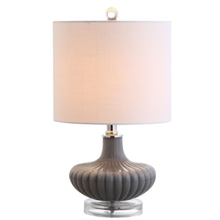 Kamille 18" Glass and Lucite LED Table Lamp - JONATHAN Y