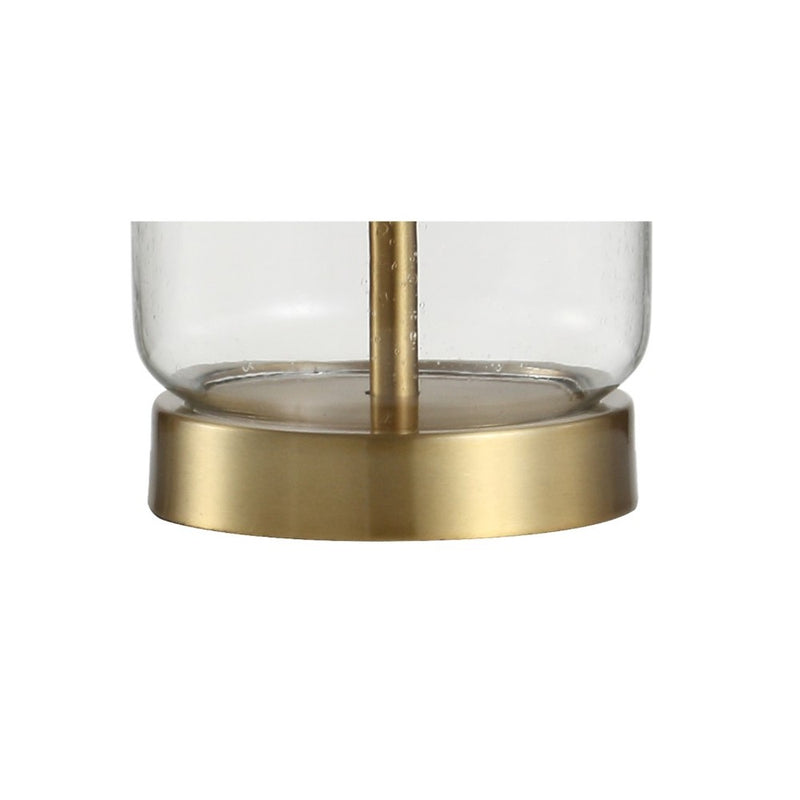 Duncan 20.5" Glass/Metal LED Table Lamp - JONATHAN Y