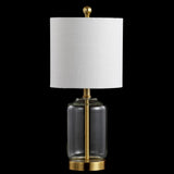 Duncan 20.5" Glass/Metal LED Table Lamp - JONATHAN Y