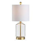 Duncan 20.5" Glass/Metal LED Table Lamp - JONATHAN Y