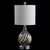 Lawrence 20.5" Glass/Metal LED Table Lamp - JONATHAN Y