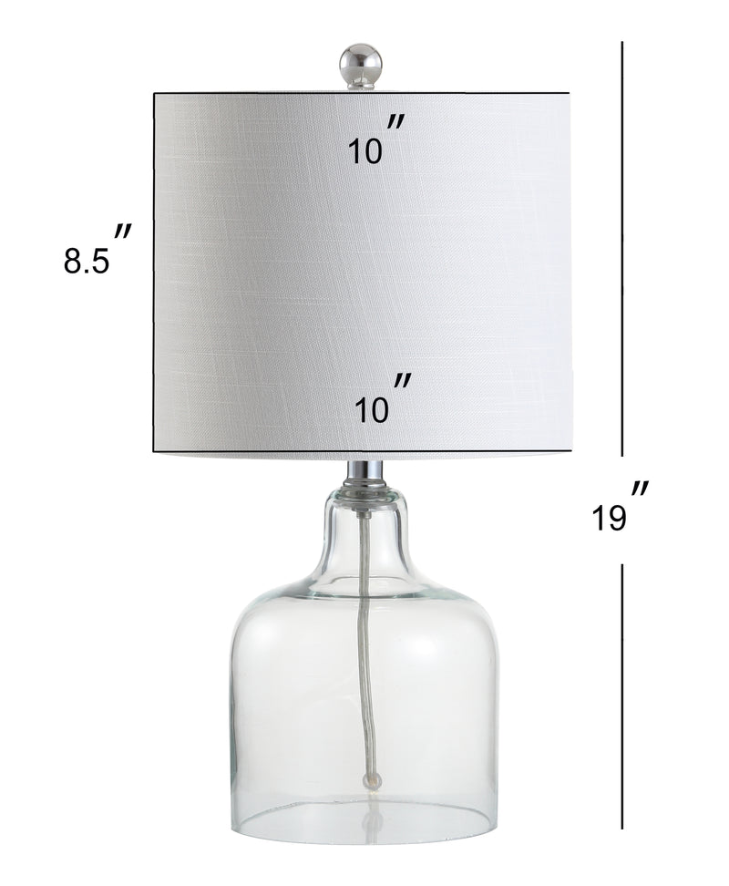 Gemma 19" Glass Bell LED Table Lamp - JONATHAN Y