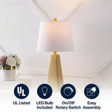 Owen 20.5" Resin LED Table Lamp Gold Painting – ICONS
