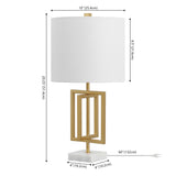 Anya 20.25" Metal/Marble LED Table Lamp