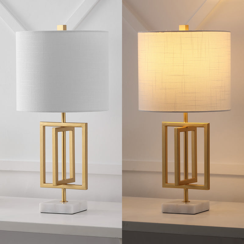 Anya 20.25" Metal/Marble LED Table Lamp