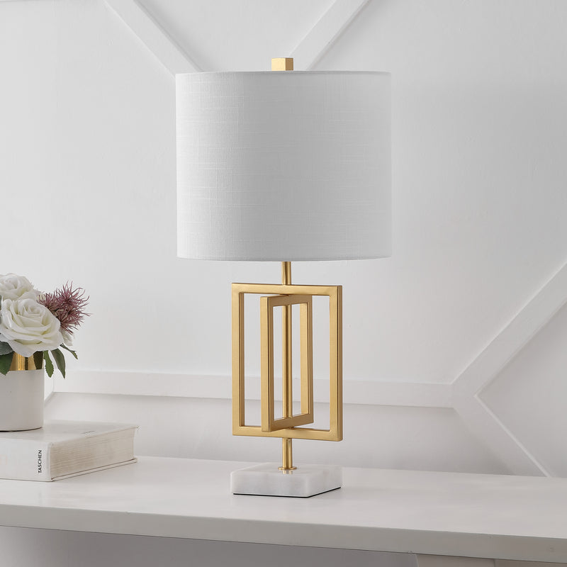 Anya 20.25" Metal/Marble LED Table Lamp
