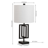 Anya 20.25" Metal/Marble LED Table Lamp