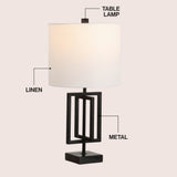 Anya 20.25" Metal/Marble LED Table Lamp