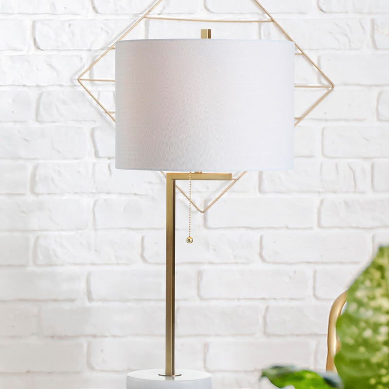 Alyssa 24.5" Metal/Marble LED Table Lamp - JONATHAN Y