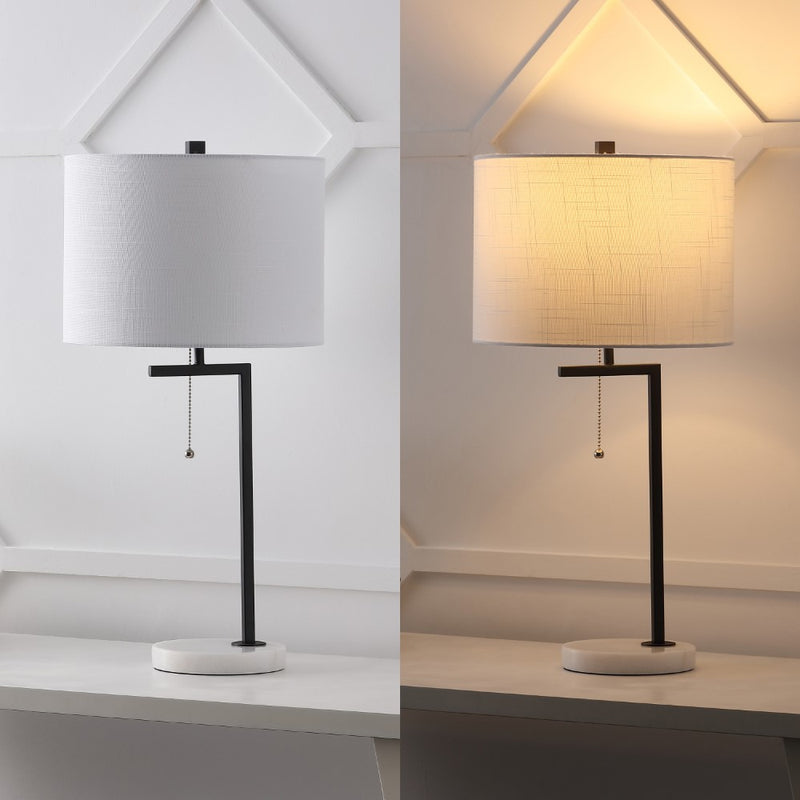 Alyssa 24.5" Metal/Marble LED Table Lamp - JONATHAN Y