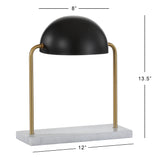 Porter 13.5" Art Deco Dome Lamp with Marble Base - JONATHAN Y