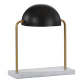 Porter 13.5" Art Deco Dome Lamp with Marble Base - JONATHAN Y