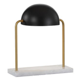 Porter 13.5" Art Deco Dome Lamp with Marble Base - JONATHAN Y