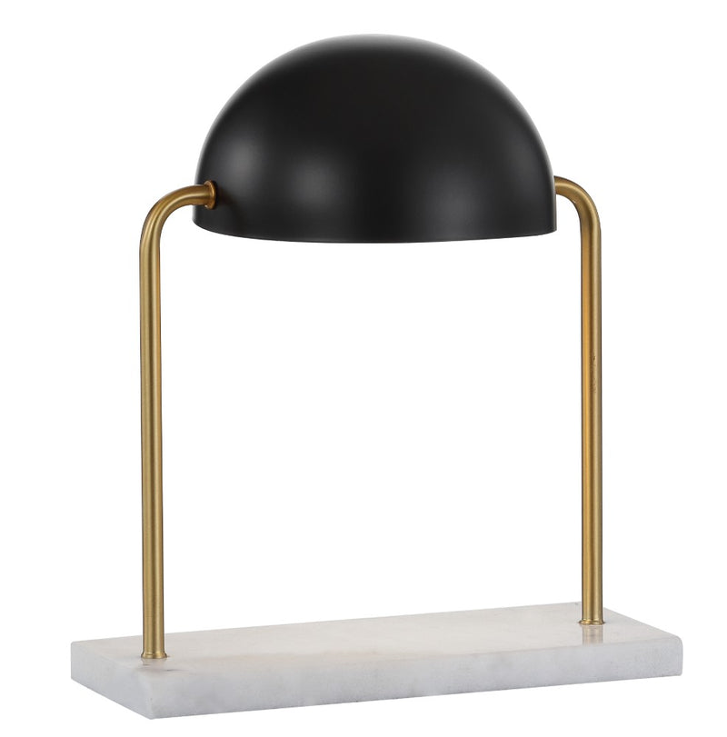 Porter 13.5" Art Deco Dome Lamp with Marble Base - JONATHAN Y