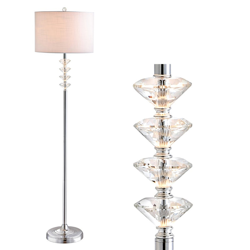 Mia 60.5" Crystal/Metal LED Floor Lamp