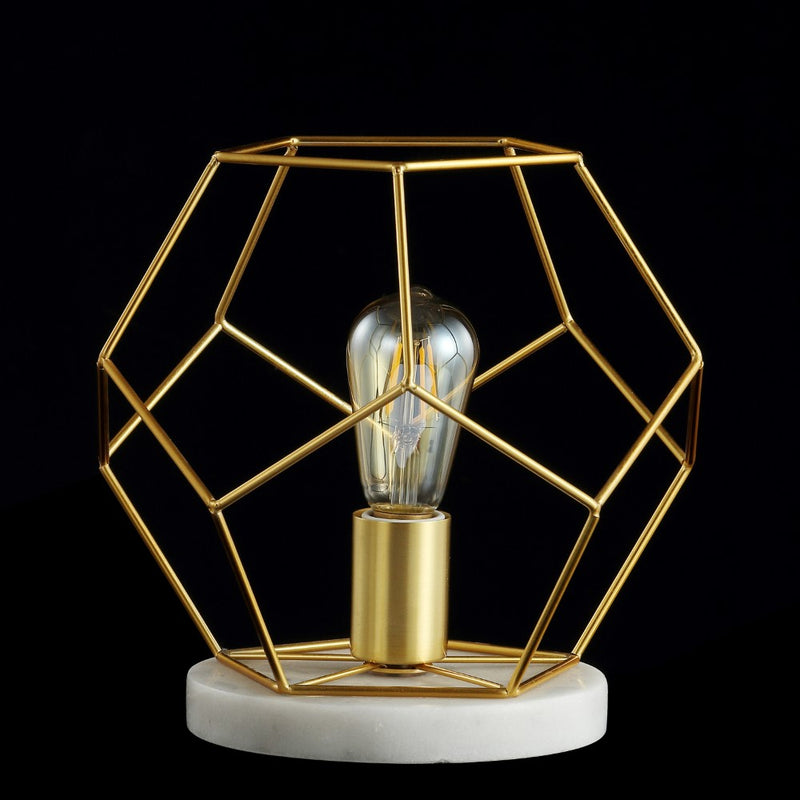 James 10" Metal/Marble LED Table Lamp - JONATHAN Y
