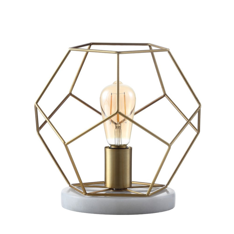 James 10" Metal/Marble LED Table Lamp - JONATHAN Y