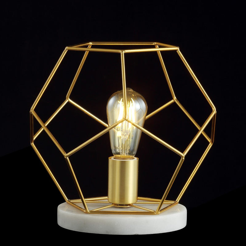 James 10" Metal/Marble LED Table Lamp - JONATHAN Y