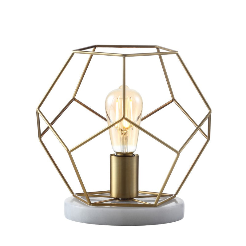James 10" Metal/Marble LED Table Lamp - JONATHAN Y