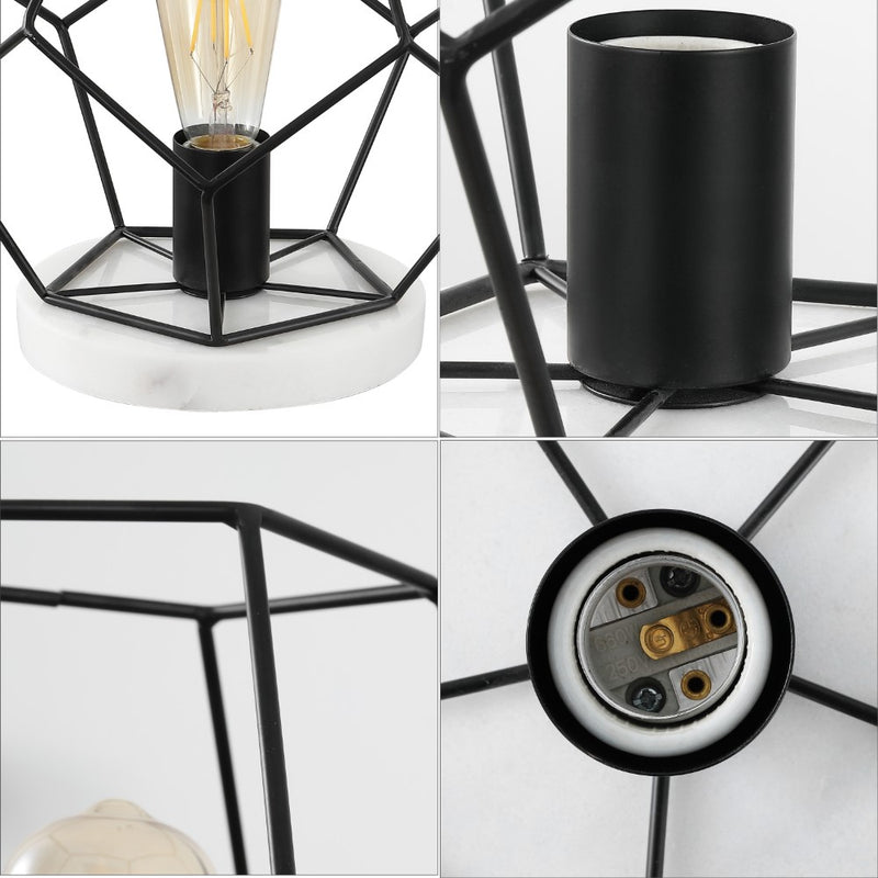 James 10" Metal/Marble LED Table Lamp - JONATHAN Y