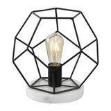 James 10" Metal/Marble LED Table Lamp - JONATHAN Y