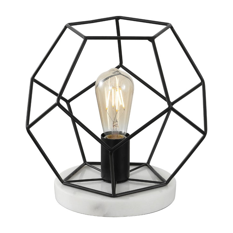 James 10" Metal/Marble LED Table Lamp - JONATHAN Y