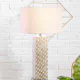 Daniel 30.5" Seashell/Crystal LED Table Lamp - JONATHAN Y