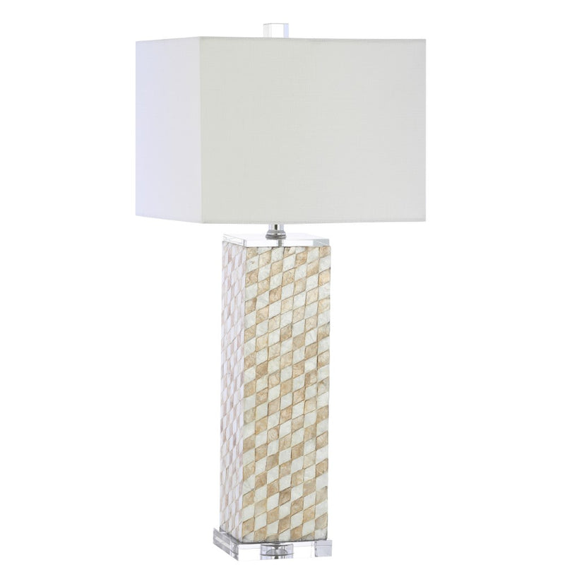 Daniel 30.5" Seashell/Crystal LED Table Lamp - JONATHAN Y