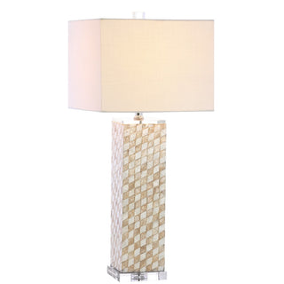 Daniel 30.5" Seashell/Crystal LED Table Lamp - JONATHAN Y