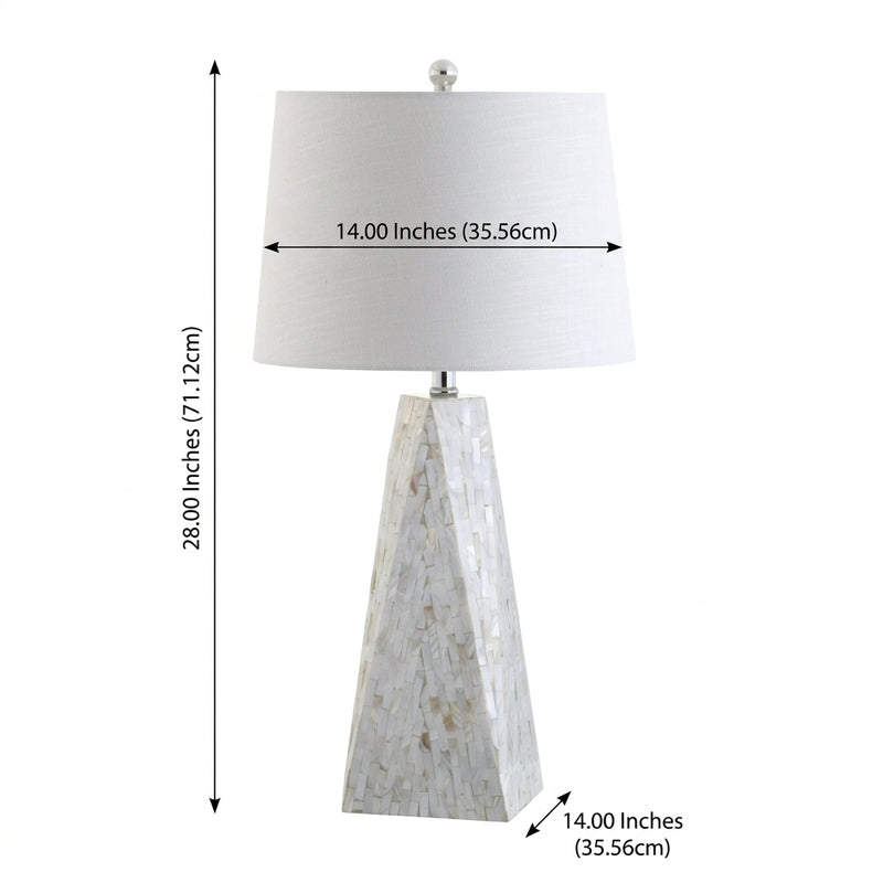 Naeva 28" Seashell LED Table Lamp Pearl – DIM