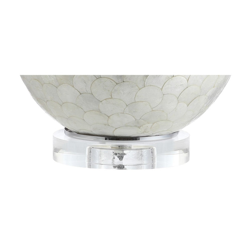 Zuri 23.5" Capiz Seashell Sphere LED Table Lamp - JONATHAN Y